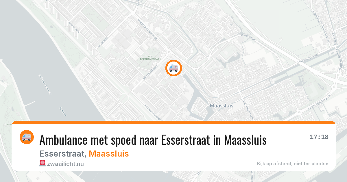 Ambulance met spoed naar Esserstraat in Maassluis — 7 mei 2026