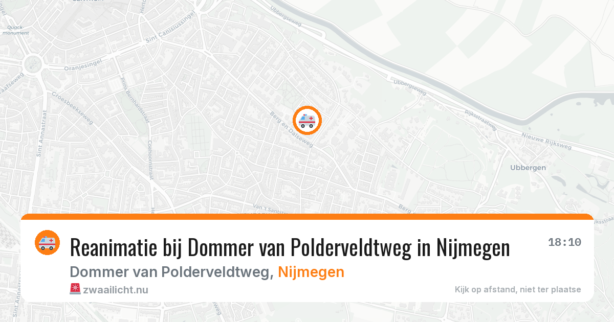 Reanimatie bij Dommer van Polderveldtweg in Nijmegen — 5 mrt 2026