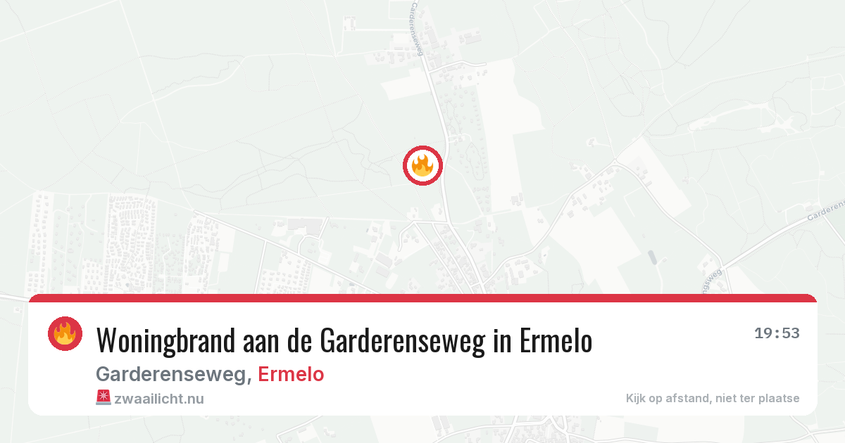 Woningbrand aan de Garderenseweg in Ermelo — 11 apr 2026