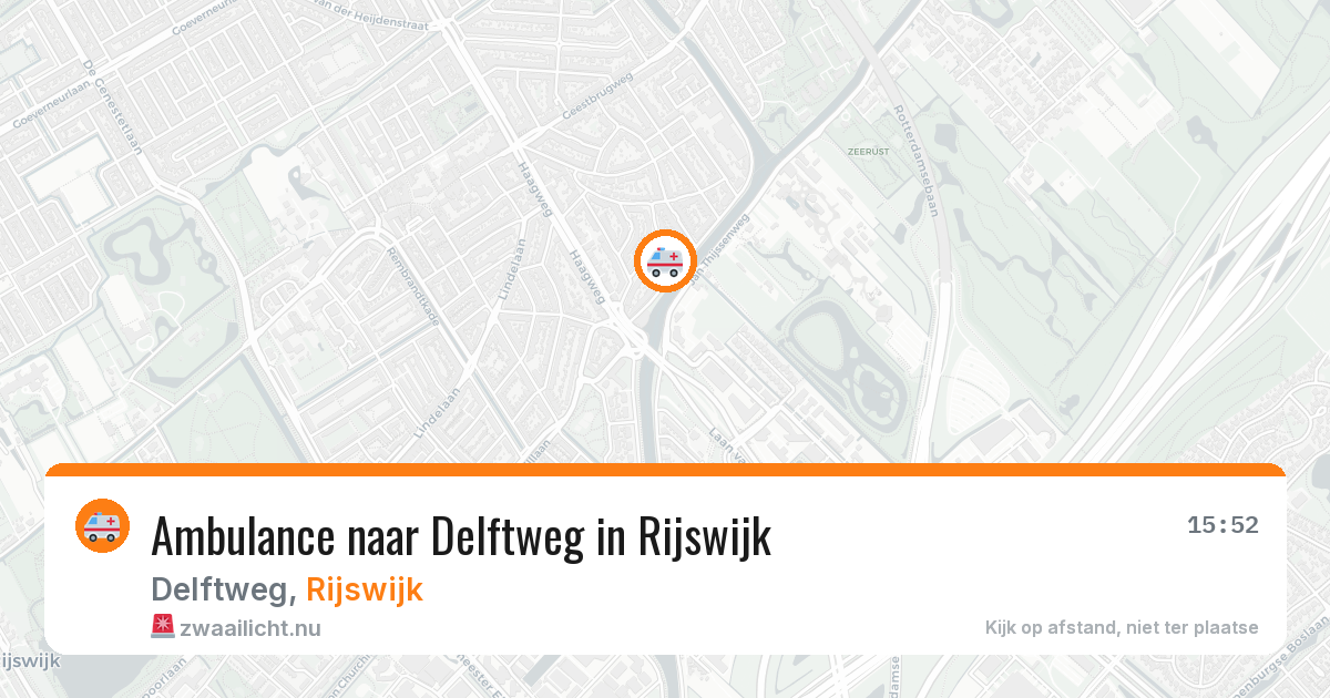 Ambulance naar Delftweg in Rijswijk — 15 jul 2026