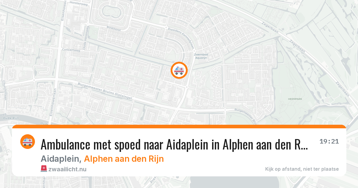 Ambulance met spoed naar Aidaplein in Alphen aan den Rijn — 20 mrt 2026