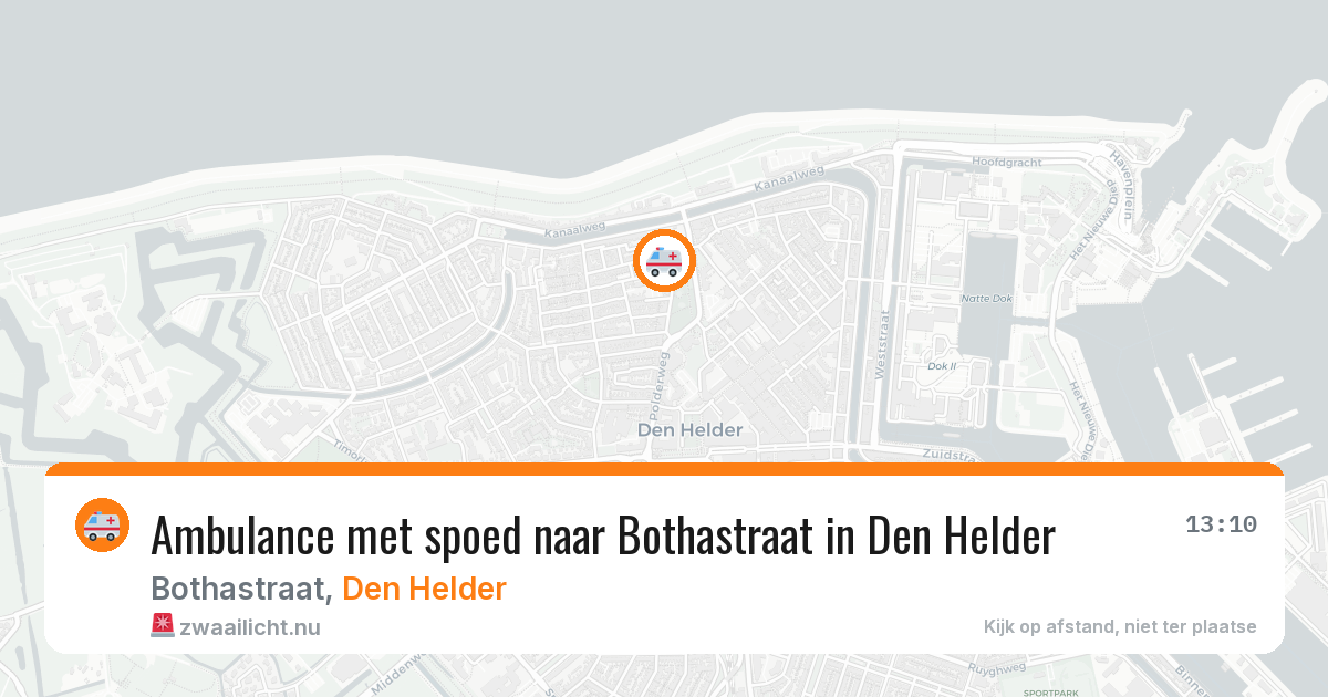 Ambulance met spoed naar Bothastraat in Den Helder — 18 jan 2026