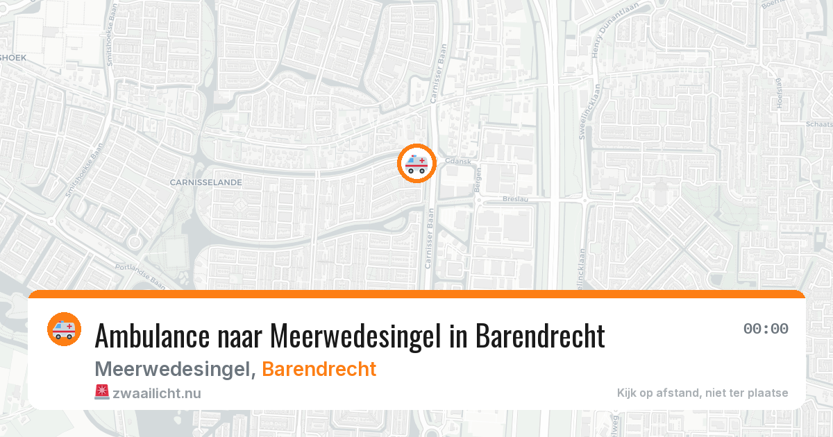 Ambulance naar Meerwedesingel in Barendrecht — 12 jul 2026