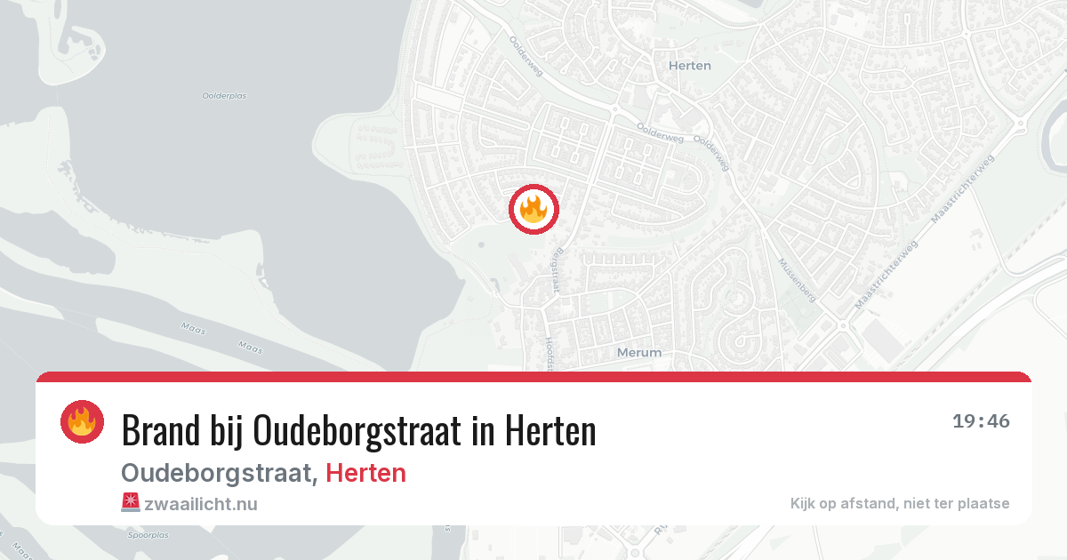 Brand bij Oudeborgstraat in Herten — 14 apr 2026