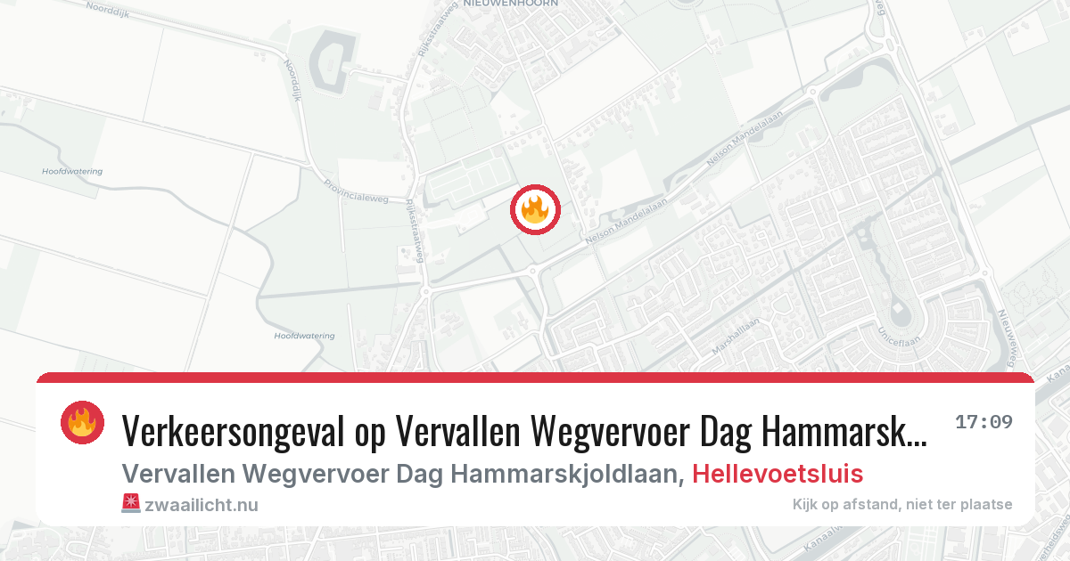 Verkeersongeval op Vervallen Wegvervoer Dag Hammarskjoldlaan in Hellevoetsluis — 6 jun 2026