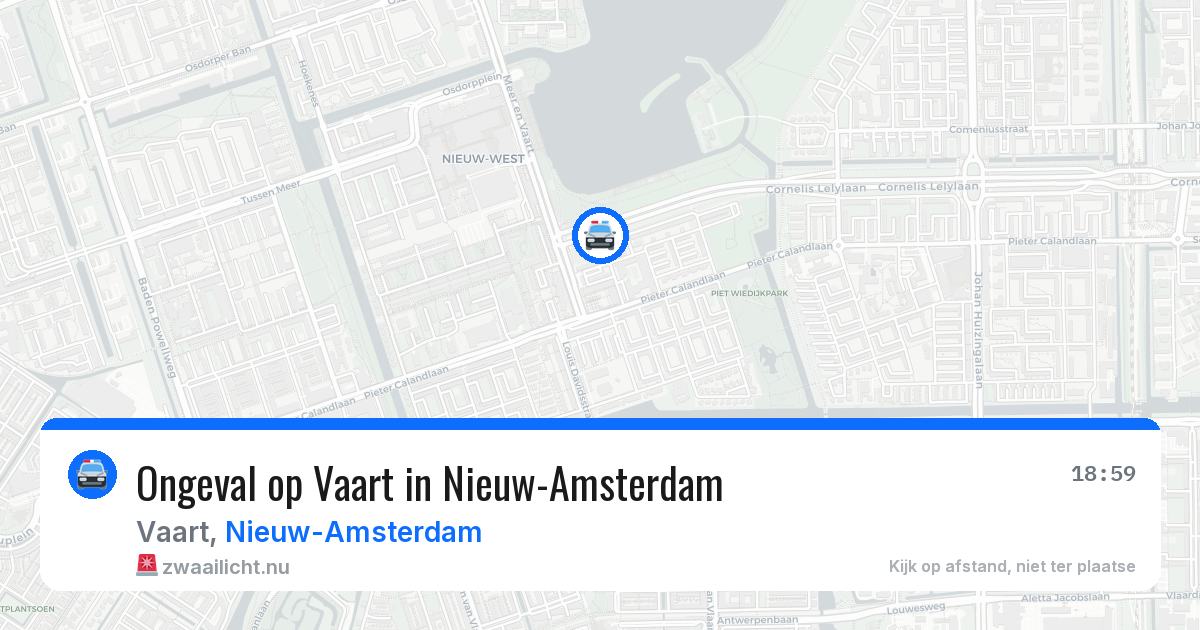 Ongeval op Vaart in Nieuw-Amsterdam — 22 jul 2026