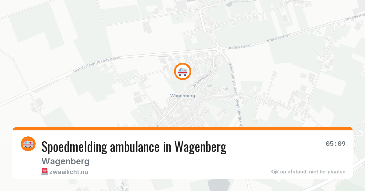 Spoedmelding ambulance in Wagenberg — 20 jul 2026