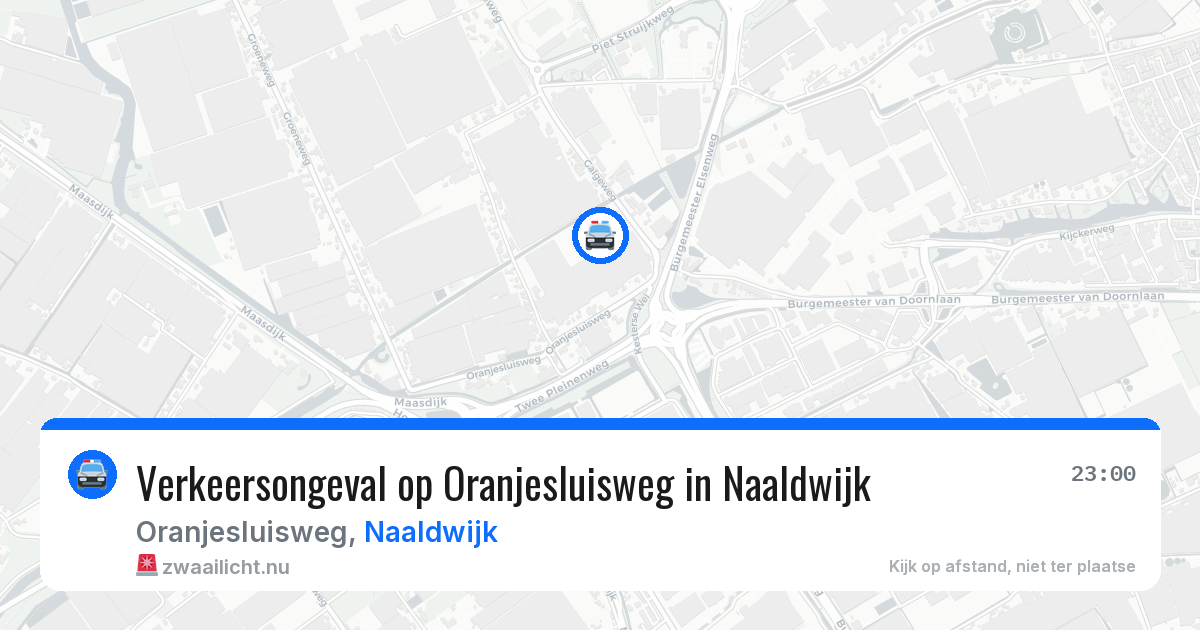 Verkeersongeval op Oranjesluisweg in Naaldwijk — 16 jan 2026