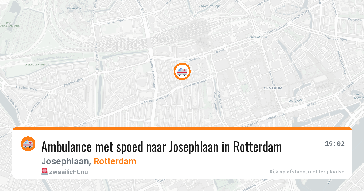Ambulance met spoed naar Josephlaan in Rotterdam — 10 jul 2026