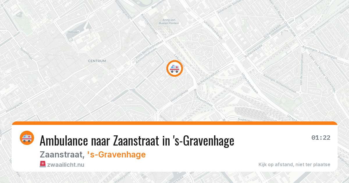 Ambulance naar Zaanstraat in 's-Gravenhage — 17 jul 2026