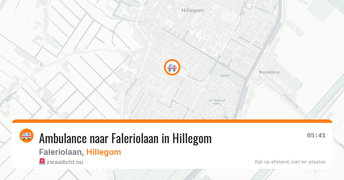 Ambulance naar Faleriolaan in Hillegom — 24 jul 2026
