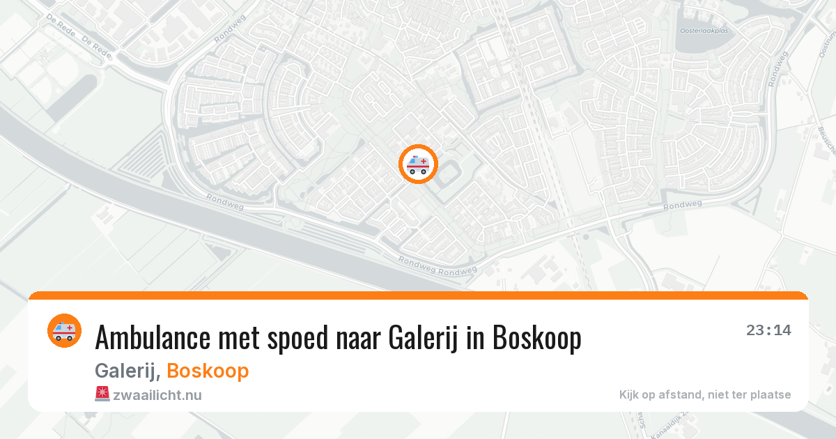 Ambulance met spoed naar Galerij in Boskoop — 20 jan 2026