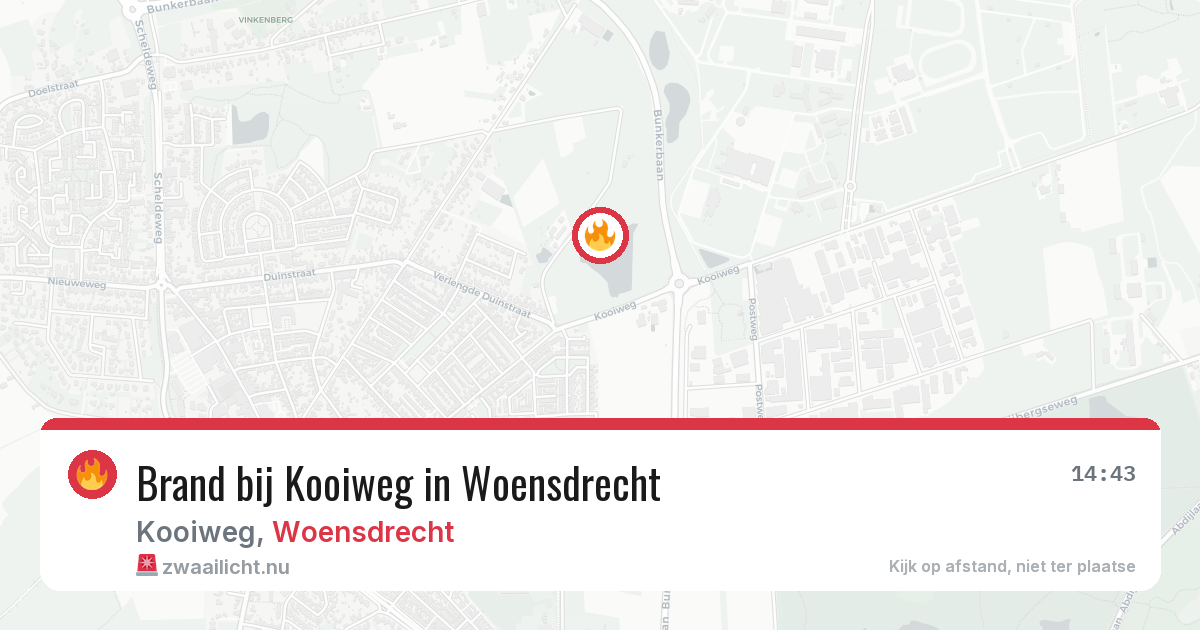 Brand bij Kooiweg in Woensdrecht — 16 mrt 2026