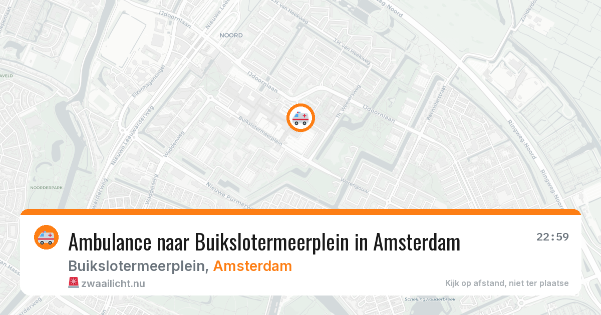 Ambulance naar Buikslotermeerplein in Amsterdam — 20 jul 2026