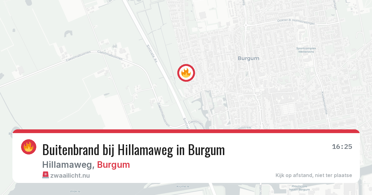Buitenbrand bij Hillamaweg in Burgum — 28 mei 2026