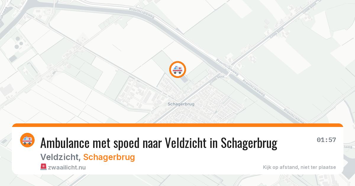 Ambulance met spoed naar Veldzicht in Schagerbrug — 24 jan 2026