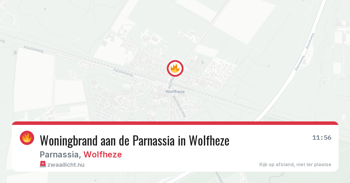 Woningbrand aan de Parnassia in Wolfheze — 20 mrt 2026