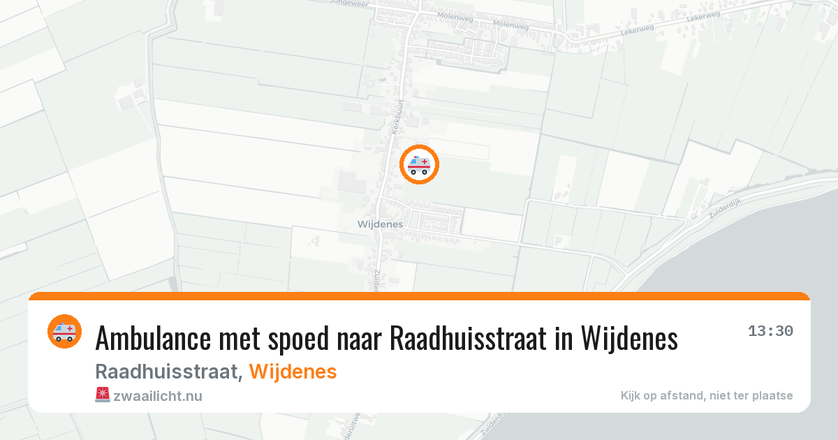 Ambulance met spoed naar Raadhuisstraat in Wijdenes — 2 apr 2026