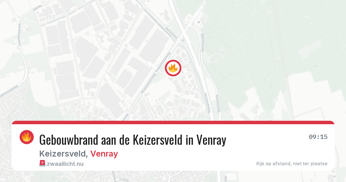 Gebouwbrand aan de Keizersveld in Venray — 18 mrt 2026