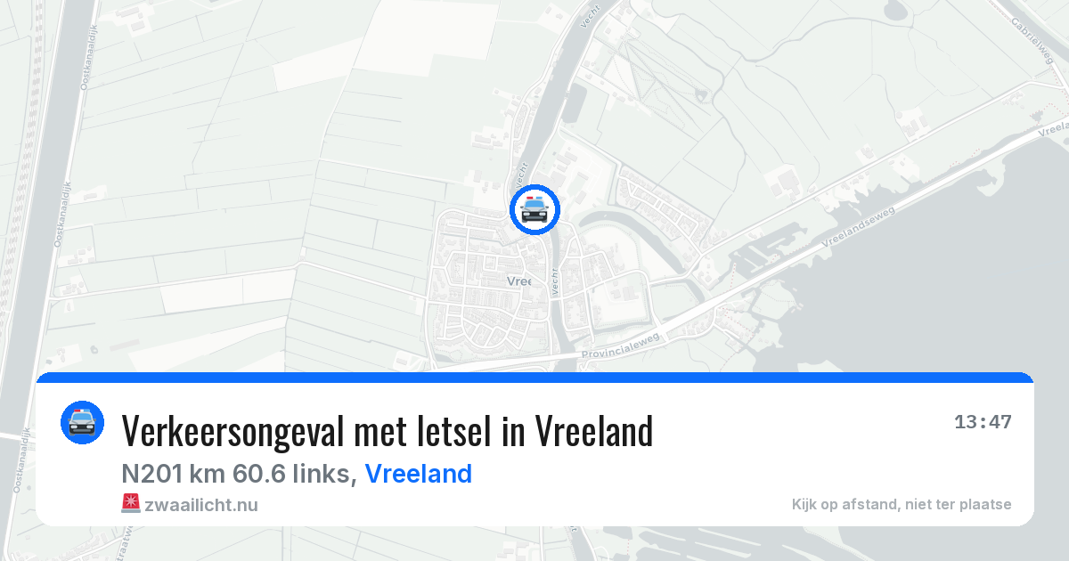 Verkeersongeval met letsel in Vreeland — 1 apr 2026
