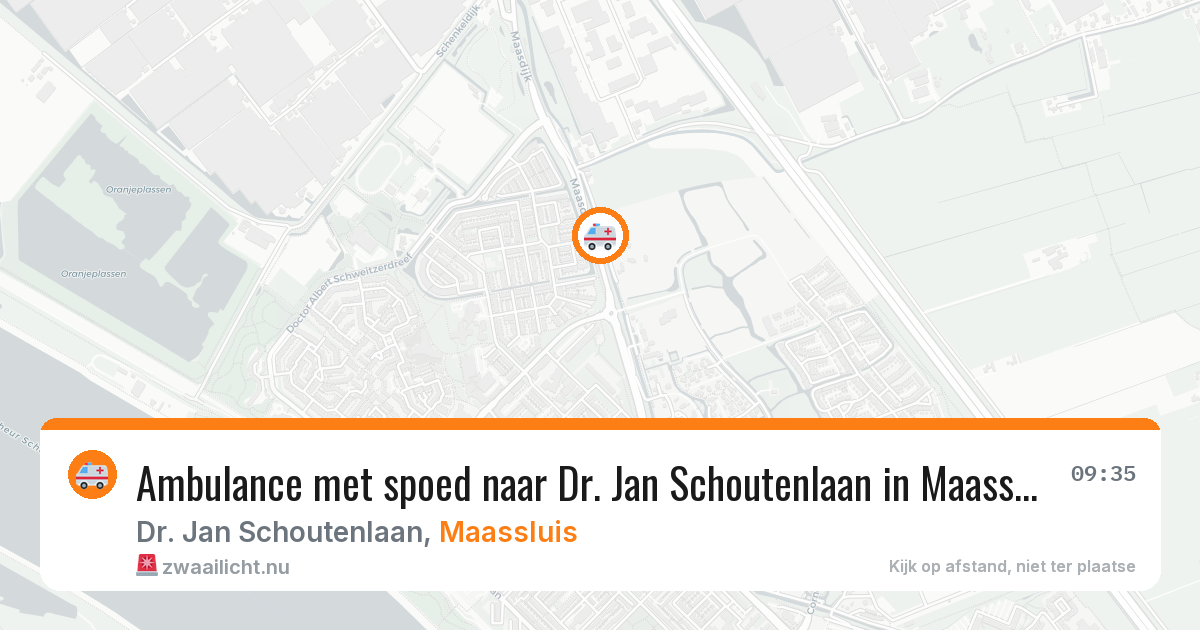 Ambulance met spoed naar Dr. Jan Schoutenlaan in Maassluis — 16 jul 2026