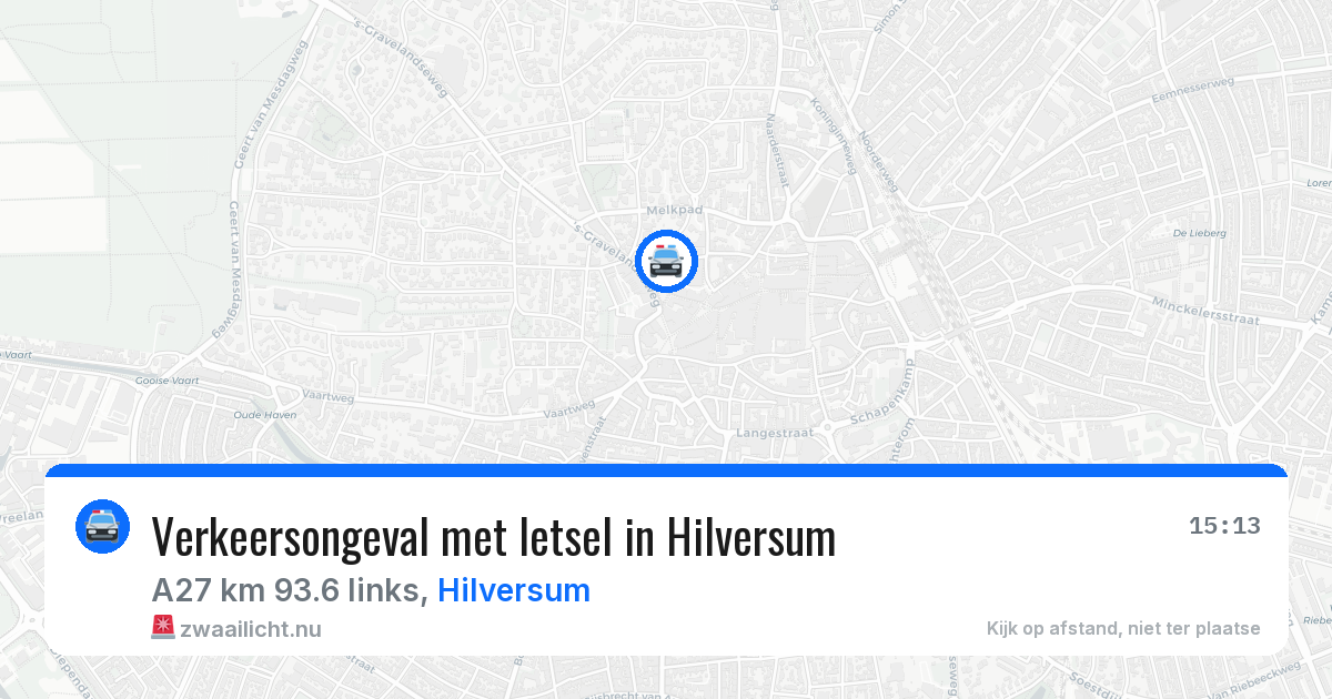 Verkeersongeval met letsel in Hilversum — 21 jul 2026
