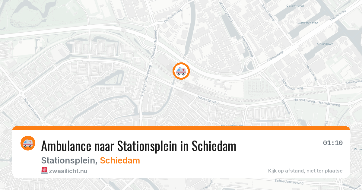 Ambulance naar Stationsplein in Schiedam — 24 mrt 2026