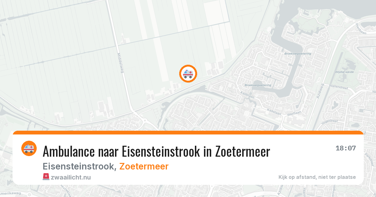 Ambulance naar Eisensteinstrook in Zoetermeer — 21 mrt 2026