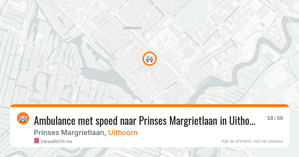 Ambulance met spoed naar Prinses Margrietlaan in Uithoorn — 13 jul 2026