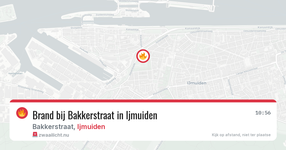 Brand bij Bakkerstraat in Ijmuiden — 20 mrt 2026