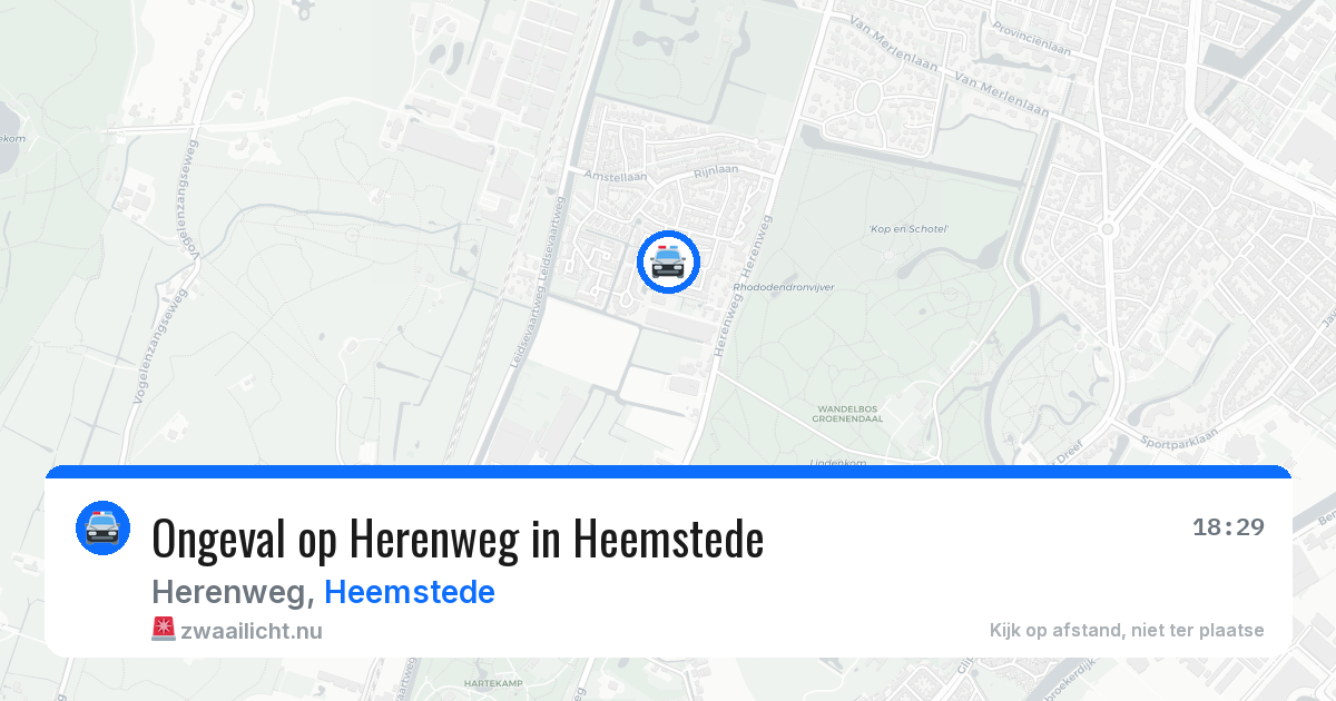 Ongeval op Herenweg in Heemstede — 13 jul 2026