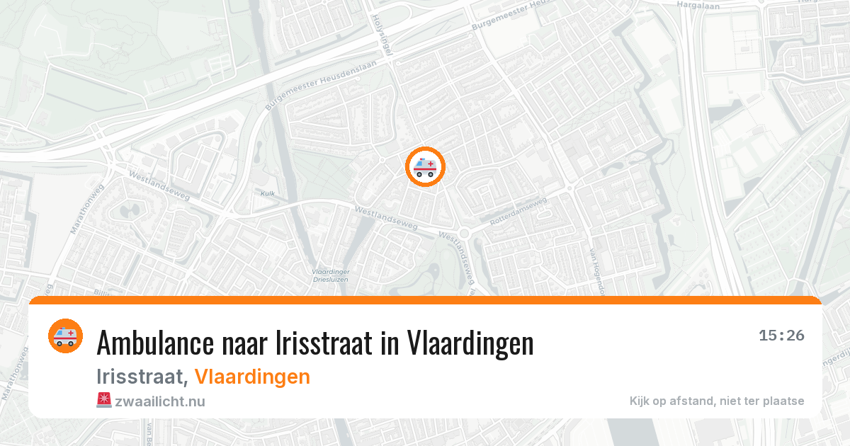 Ambulance naar Irisstraat in Vlaardingen — 25 jul 2026