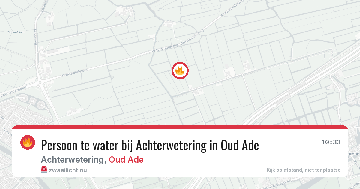 Persoon te water bij Achterwetering in Oud Ade — 5 jul 2026