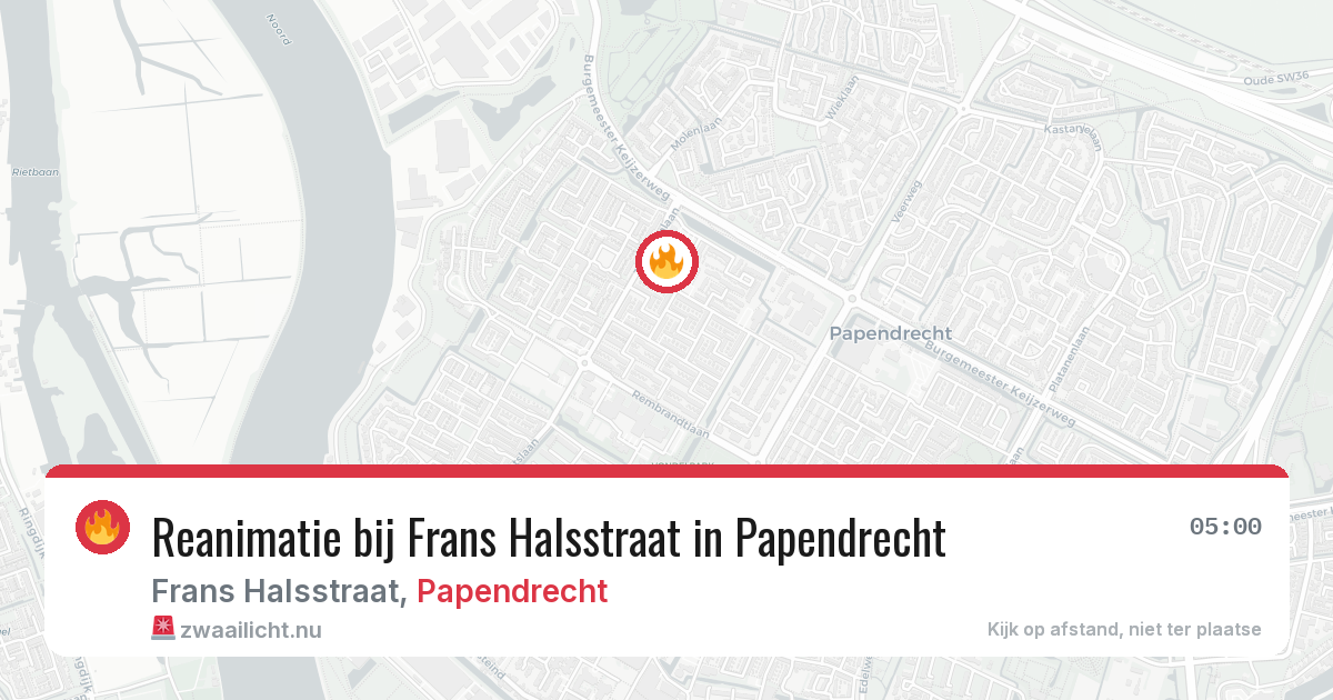 Reanimatie bij Frans Halsstraat in Papendrecht — 11 jul 2026