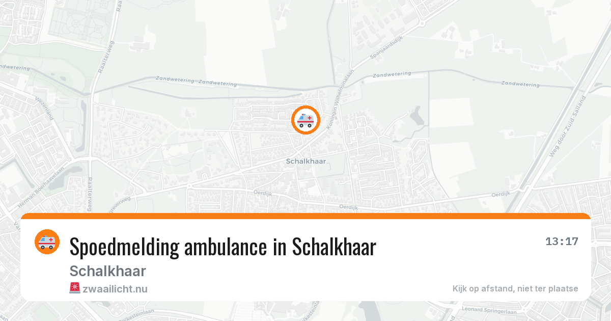 Spoedmelding ambulance in Schalkhaar — 15 jul 2026