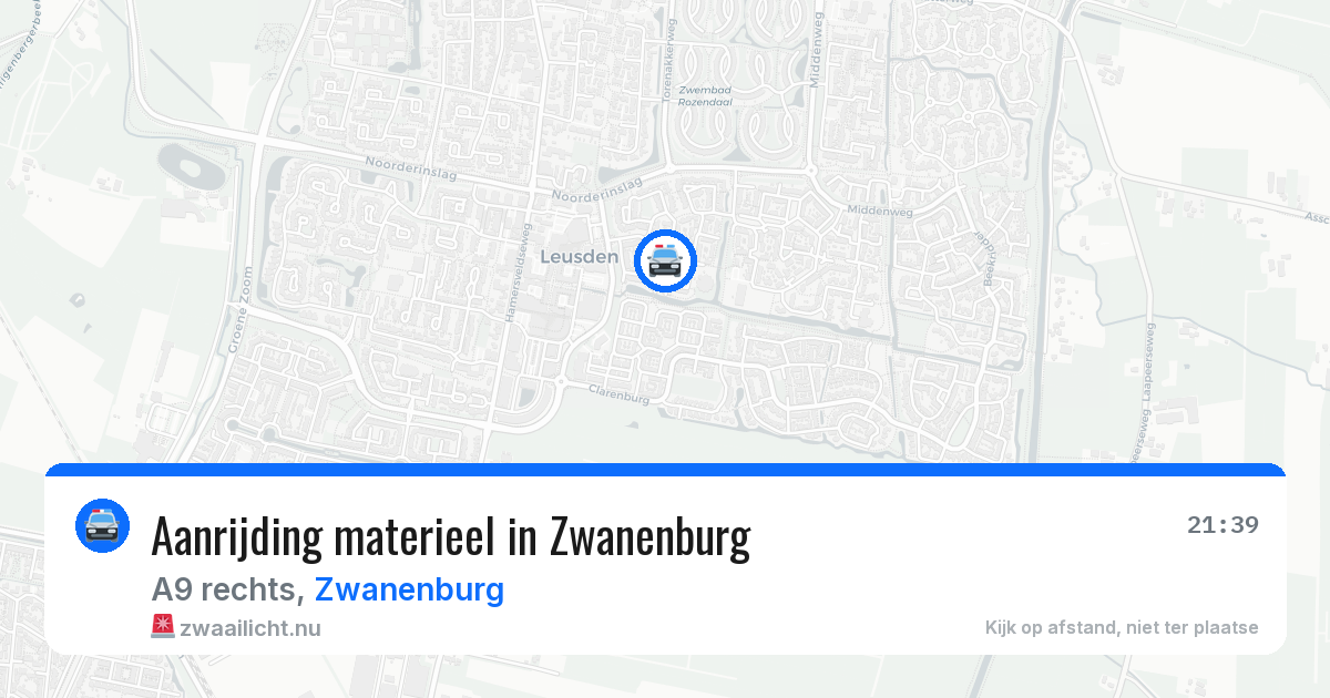 Aanrijding materieel in Zwanenburg — 20 mrt 2026