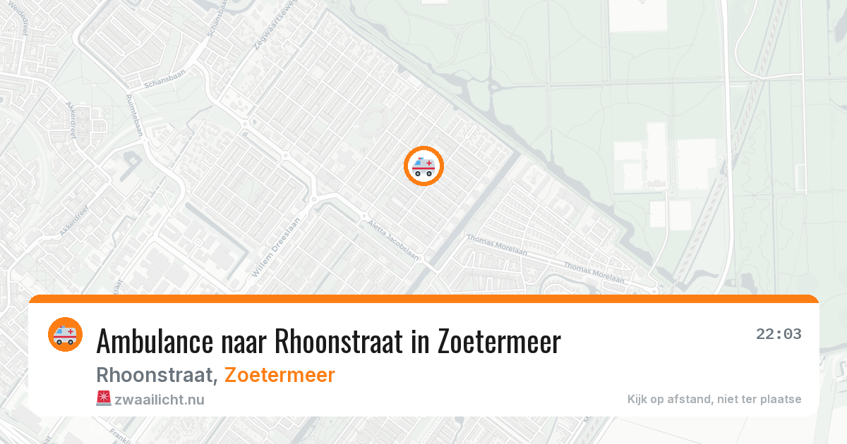 Ambulance naar Rhoonstraat in Zoetermeer — 8 mei 2026