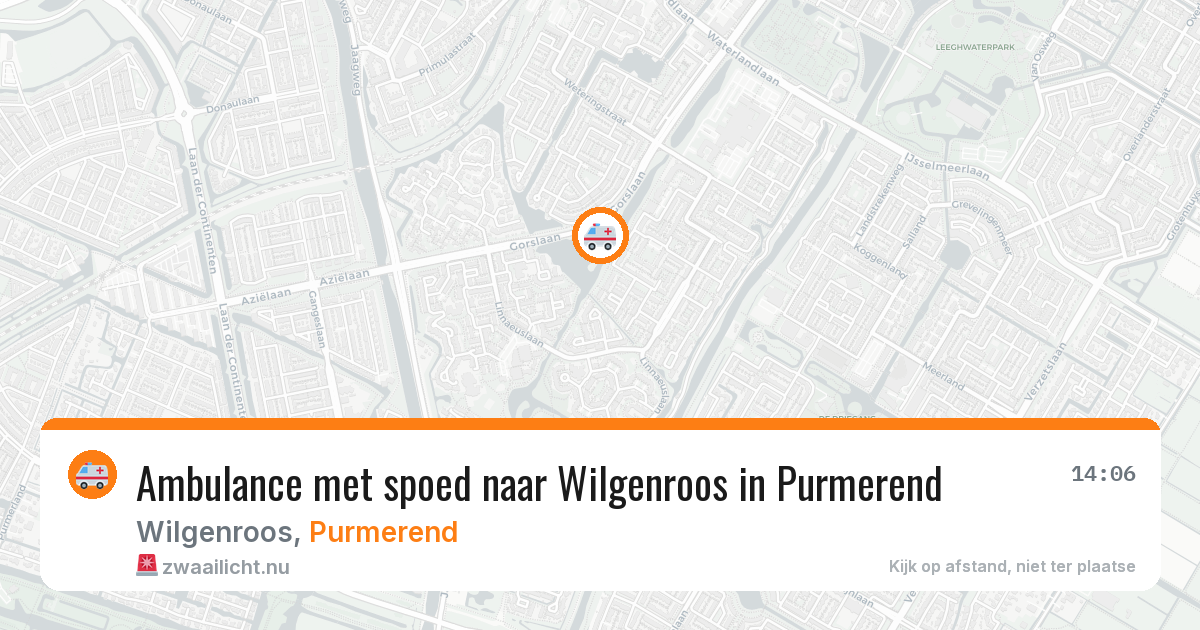 Ambulance met spoed naar Wilgenroos in Purmerend — 18 jul 2026