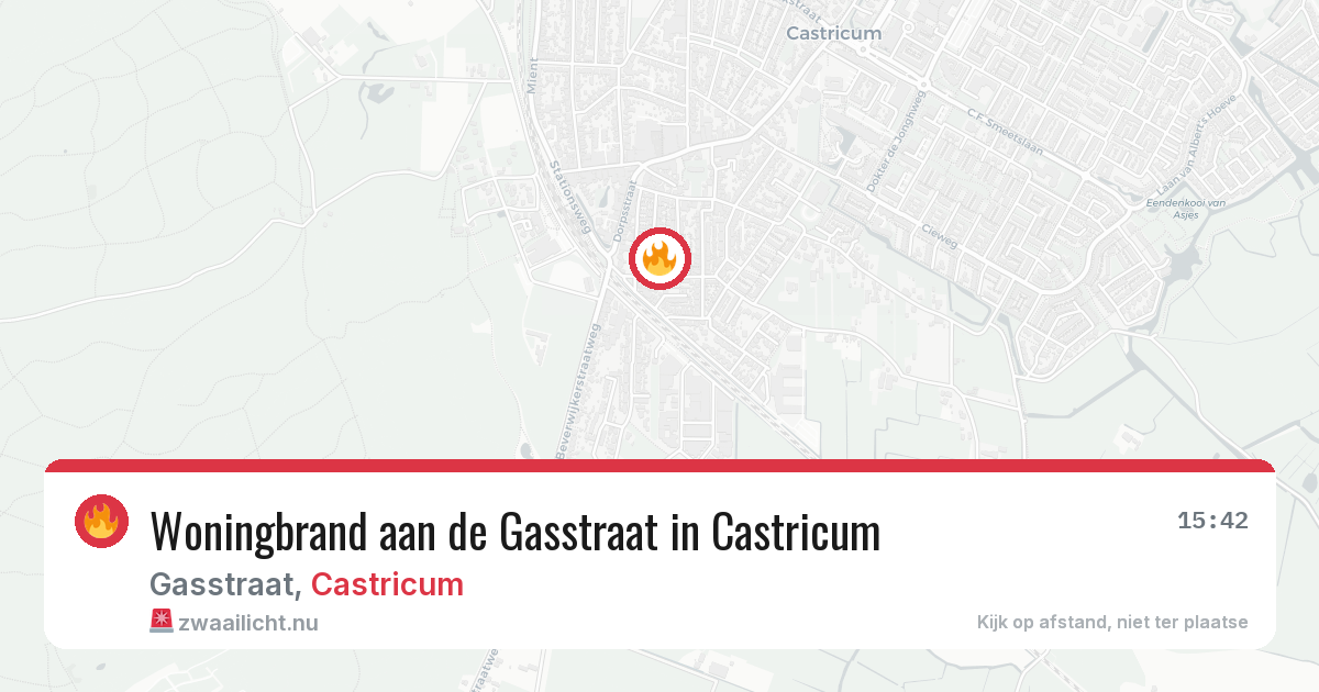 Woningbrand aan de Gasstraat in Castricum — 27 mei 2026