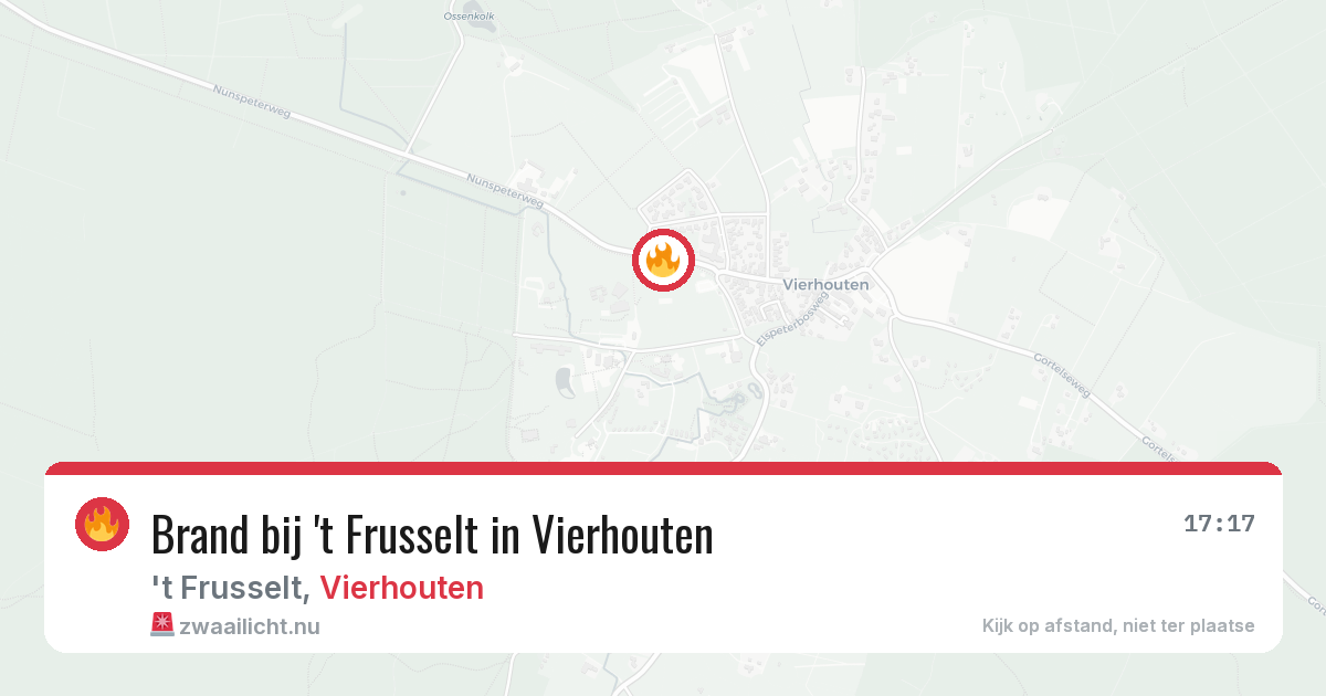 Brand bij 't Frusselt in Vierhouten — 19 mei 2026