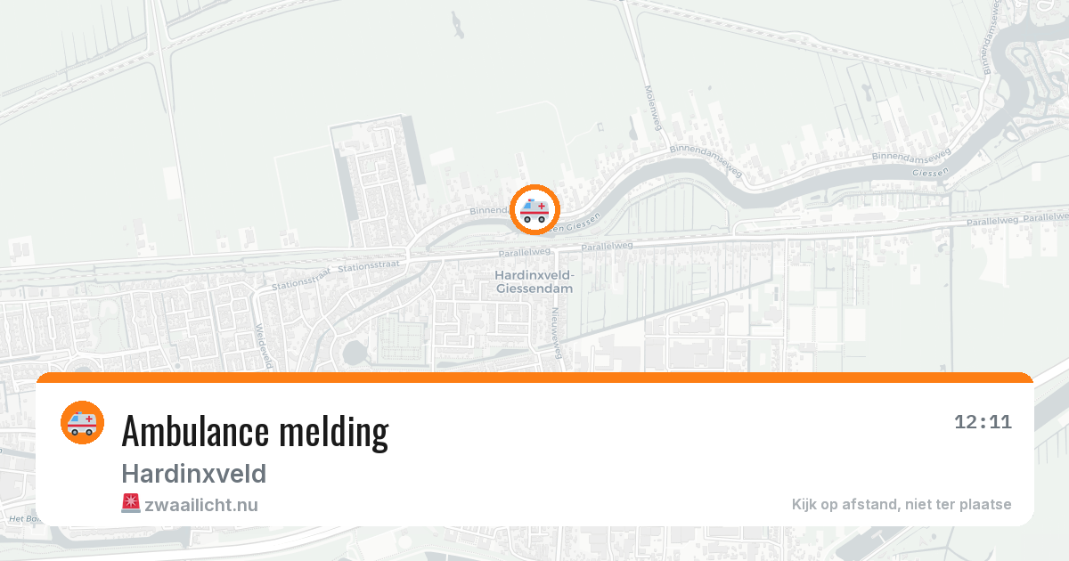 Ambulance naar Hardinxveld in 3371AM — 8 apr 2026
