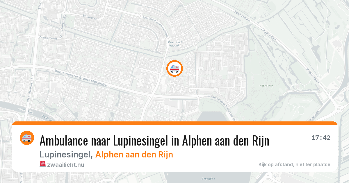 Ambulance naar Lupinesingel in Alphen aan den Rijn — 25 jul 2026