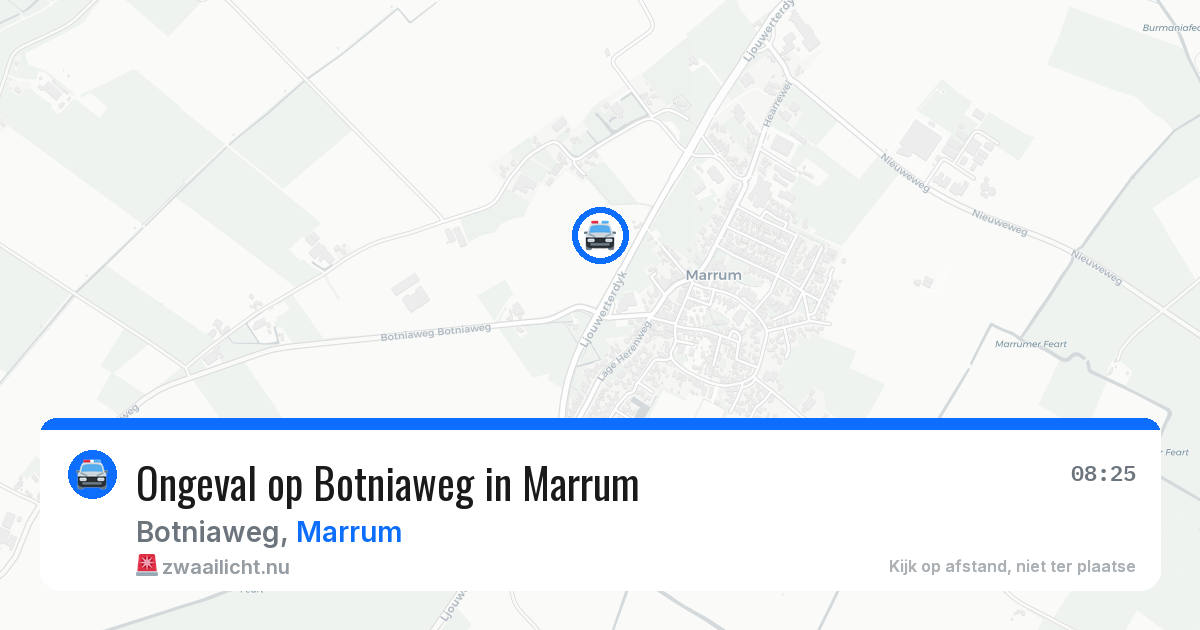 Ongeval op Botniaweg in Marrum — 18 mei 2026