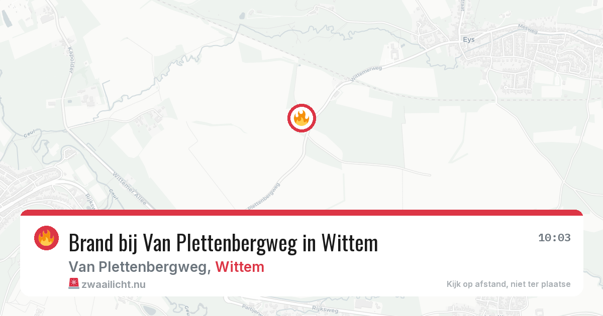 Brand bij Van Plettenbergweg in Wittem — 4 apr 2026