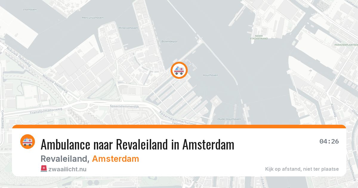 Ambulance naar Revaleiland in Amsterdam — 21 jul 2026