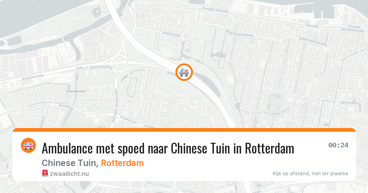 Ambulance met spoed naar Chinese Tuin in Rotterdam — 3 jun 2026