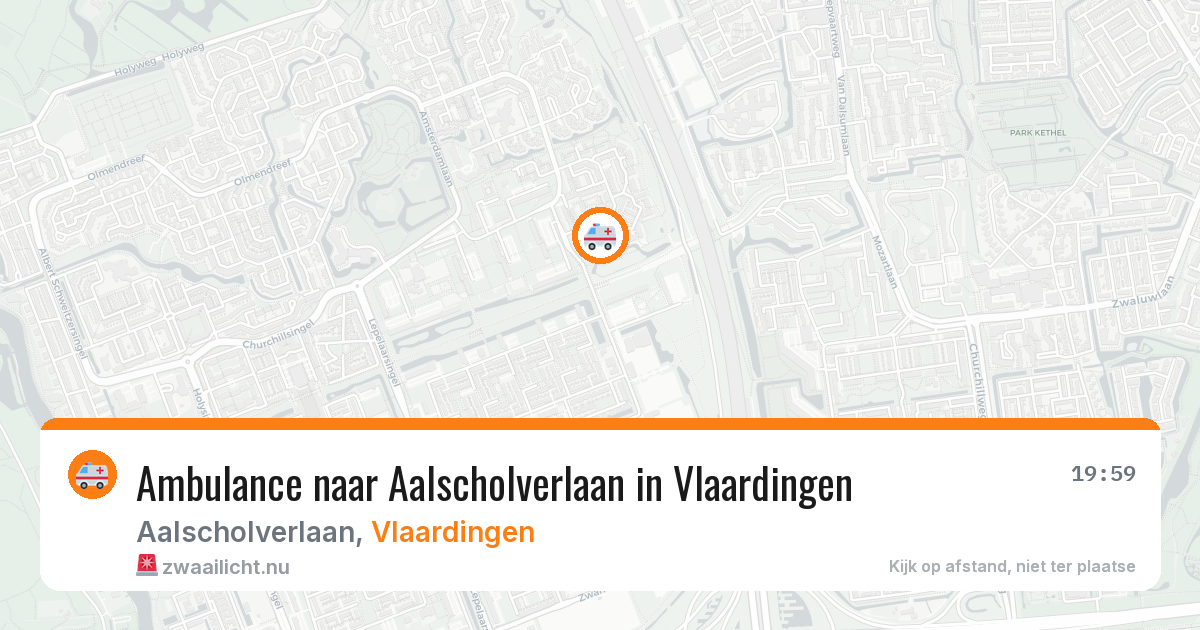 Ambulance naar Aalscholverlaan in Vlaardingen — 14 jul 2026