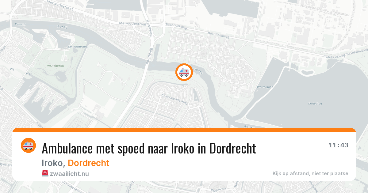 Ambulance met spoed naar Iroko in Dordrecht — 21 jul 2026