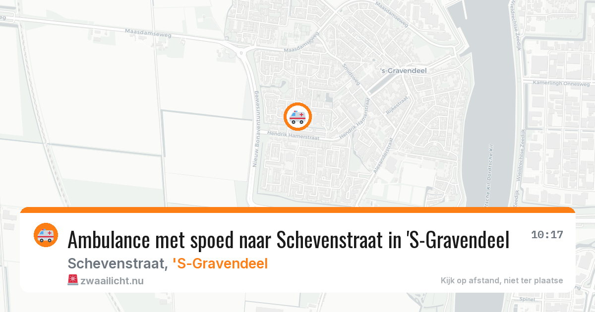 Ambulance met spoed naar Schevenstraat in 'S-Gravendeel — 6 jun 2026