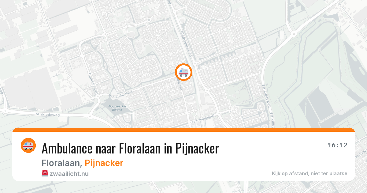 Ambulance naar Floralaan in Pijnacker — 14 jul 2026